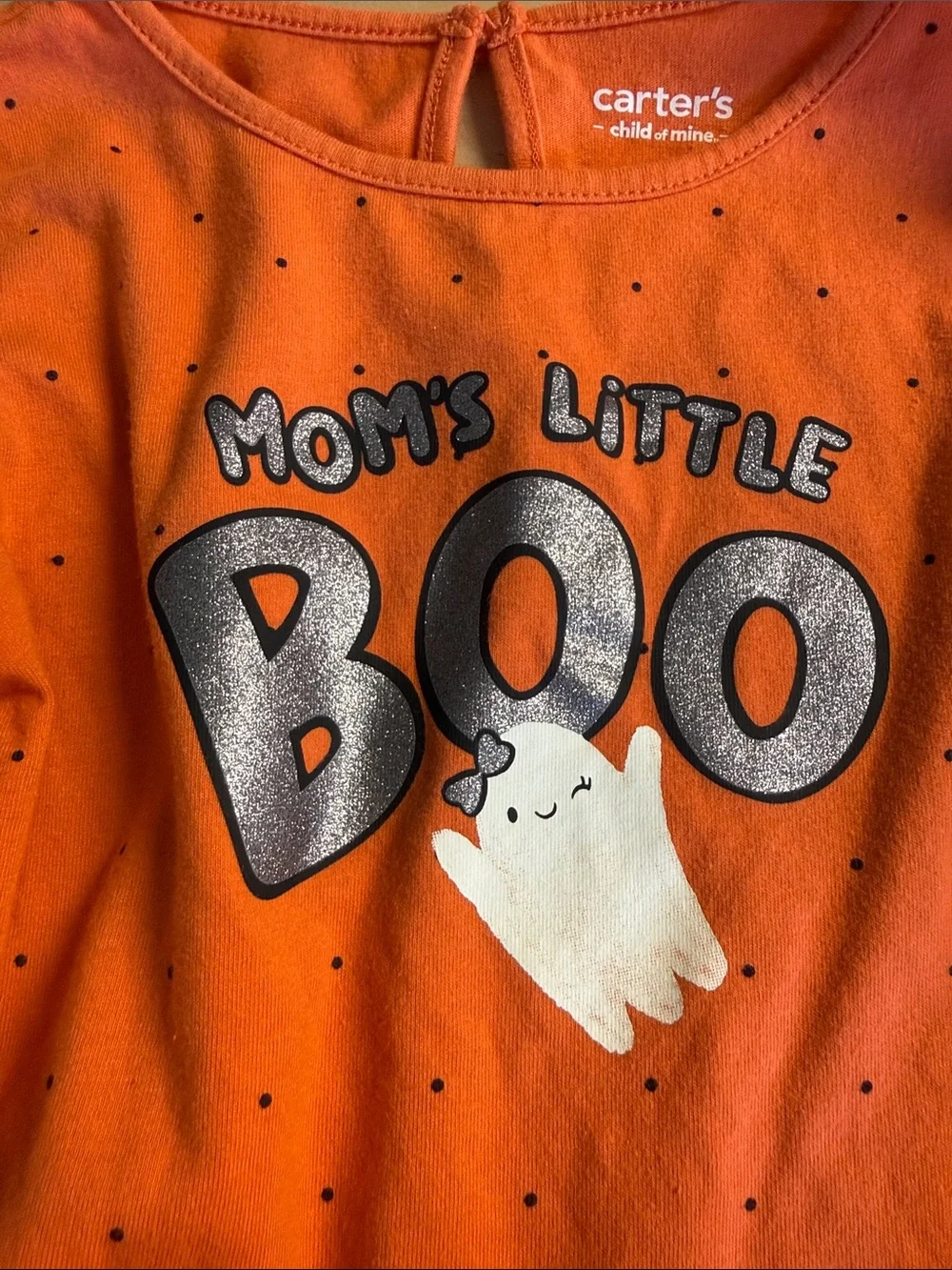 Carter's Gray Ghost Print Pajama Pants with Orange Accents